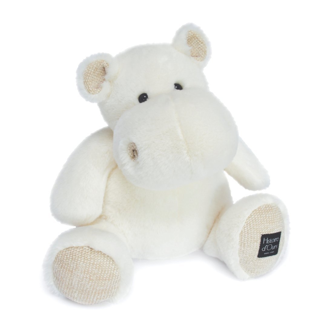 Histoire d'Ours: Nilpferd Hippo 'Chic, 40cm ivoryweiß | Kuscheltier.Boutique