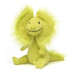 Jellycat Plüsch Dilophosaurus Davey, gelbgrün Vorderseite | Kuscheltier.Boutique