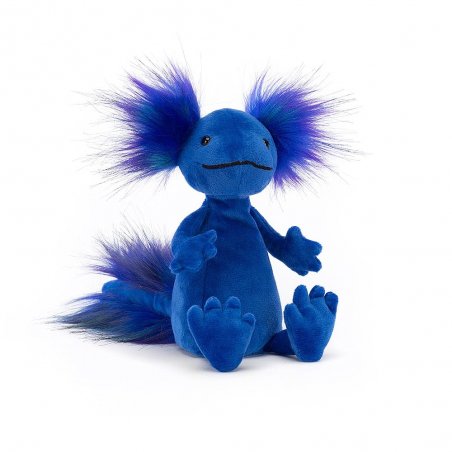 Jellycat Plüsch Axolotl Andie, blau, 17cm Vorderseite | Kuscheltier.Boutique