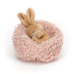 Jellycat Hibernating Plüschtiere Hase im Nest | Kuscheltier.Boutique