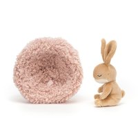 Jellycat Hibernating Plüschtiere Hase mit Nest | Kuscheltier.Boutique