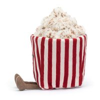 Jellycat Amuseables Popcorn, rot-weiß | Kuscheltier.Boutique