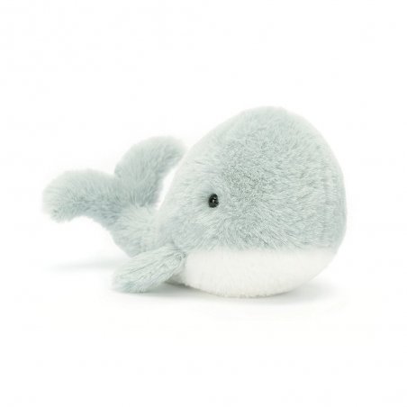 Jellycat Wal Wavelly Whale Grey, Vorderseite | Kuscheltier.Boutique