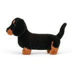 Jellycat Dackel Freddie Sausage Dog 27cm schwarz | Kuscheltier.Boutique