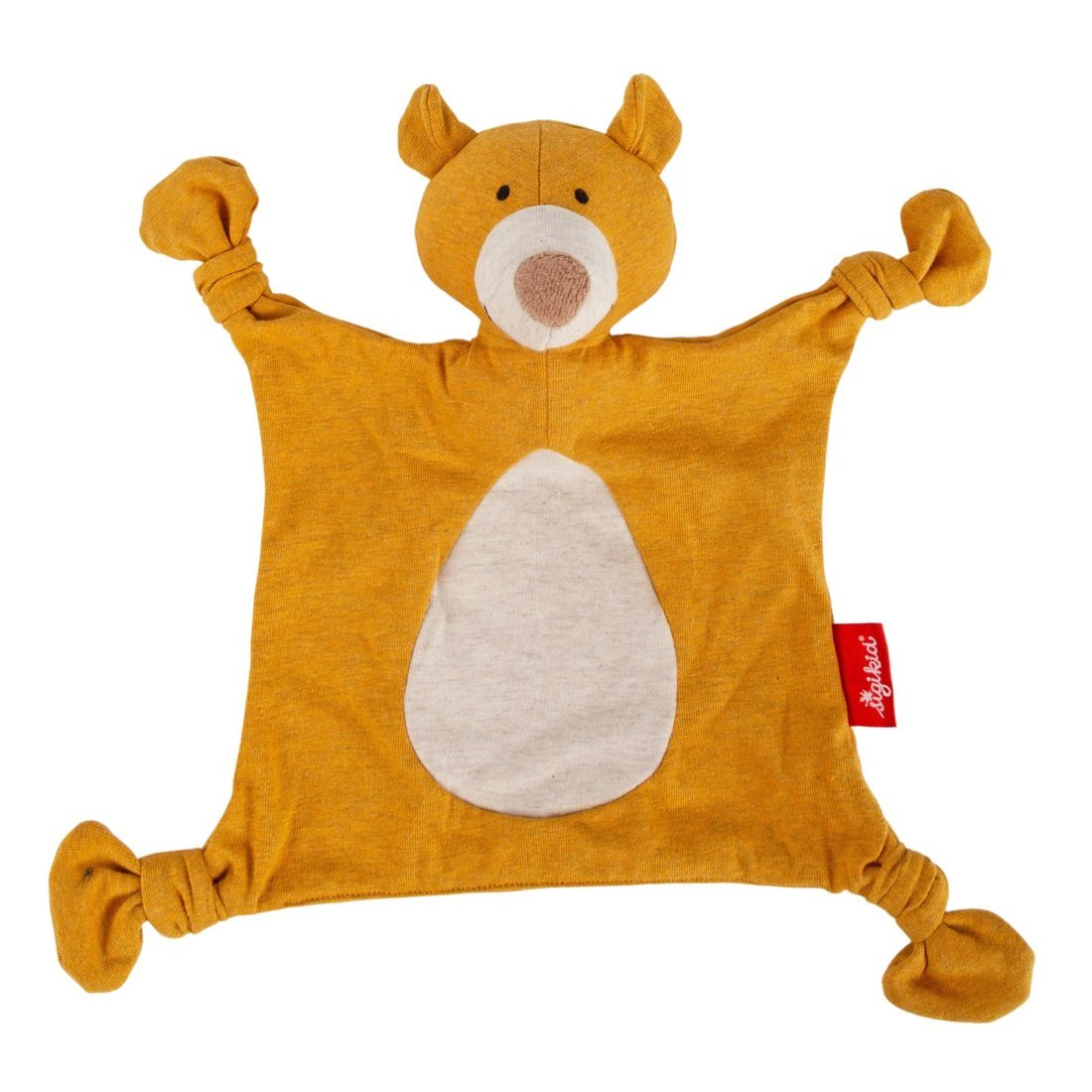 sigikid Yellow Sunshine Schmusetuch Teddybär Vorderseite | Kuscheltier.Boutique