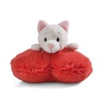 NICI Love Katze gefleckt auf Herz, Vorderseite | Kuscheltier.Boutique