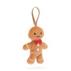 Jellycat Anhänger Festive Folly Gingerbread Fred Vorderseite | Kuscheltier.Boutique