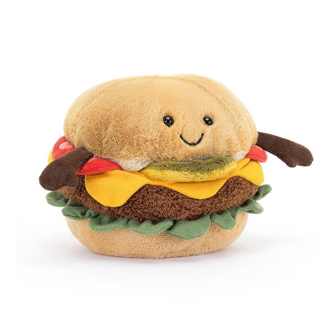 Jellycat Amuseables Plüsch Burger, Vorderseite | Kuscheltier.Boutique