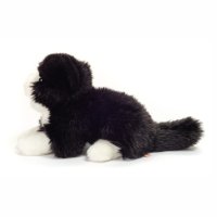 Hermann TEDDY Collection: schwarz-weiße Katze liegend | Kuscheltier.Boutique