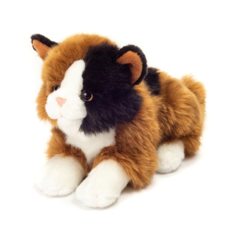 Hermann TEDDY Collection dreifarbige Katze Vorderseite | Kuscheltier.Boutique