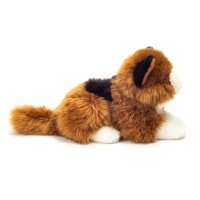 Hermann TEDDY Collection dreifarbige Katze liegend | Kuscheltier.Boutique