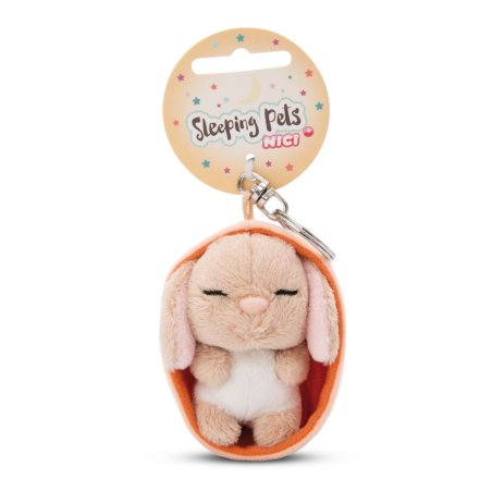 NICI Schlüsselanhänger Sleeping Bunnies Hase karamell mit Etikett | Kuscheltier.Boutique