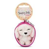 NICI Schlüsselanhänger Sleeping Puppies Pudel weiß mit Etikett | Kuscheltier.Boutique