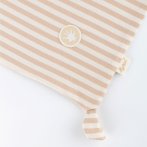 sigikid Vanilla Hase Beige Schmusetuch Detail Streifenstoff | Kuscheltier.Boutique