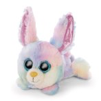 Nici GLUBSCHIS Hase Rainbow Candy, liegend Vorderseite | Kuscheltier.Boutique