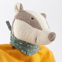 sigikid Tiny-Tissue Dachs ockergelb Gesicht Schmusetuch | Kuscheltier.Boutique