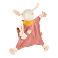 sigikid Tiny Tissue Schaf rosarot Vorderseite Schmusetuch | Kuscheltier.Boutique