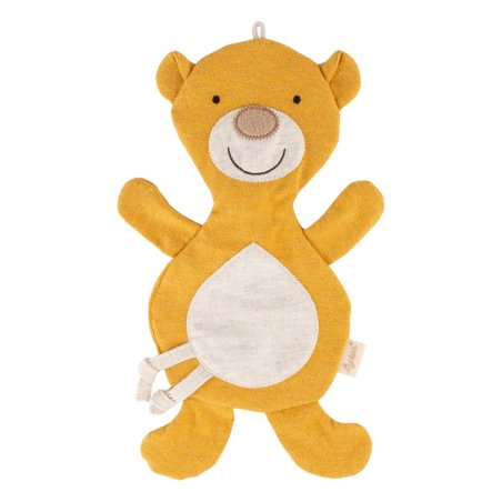 sigikid Tiny Tissue Teddybär ocker Vorderseite Knistertuch | Kuscheltier.Boutique