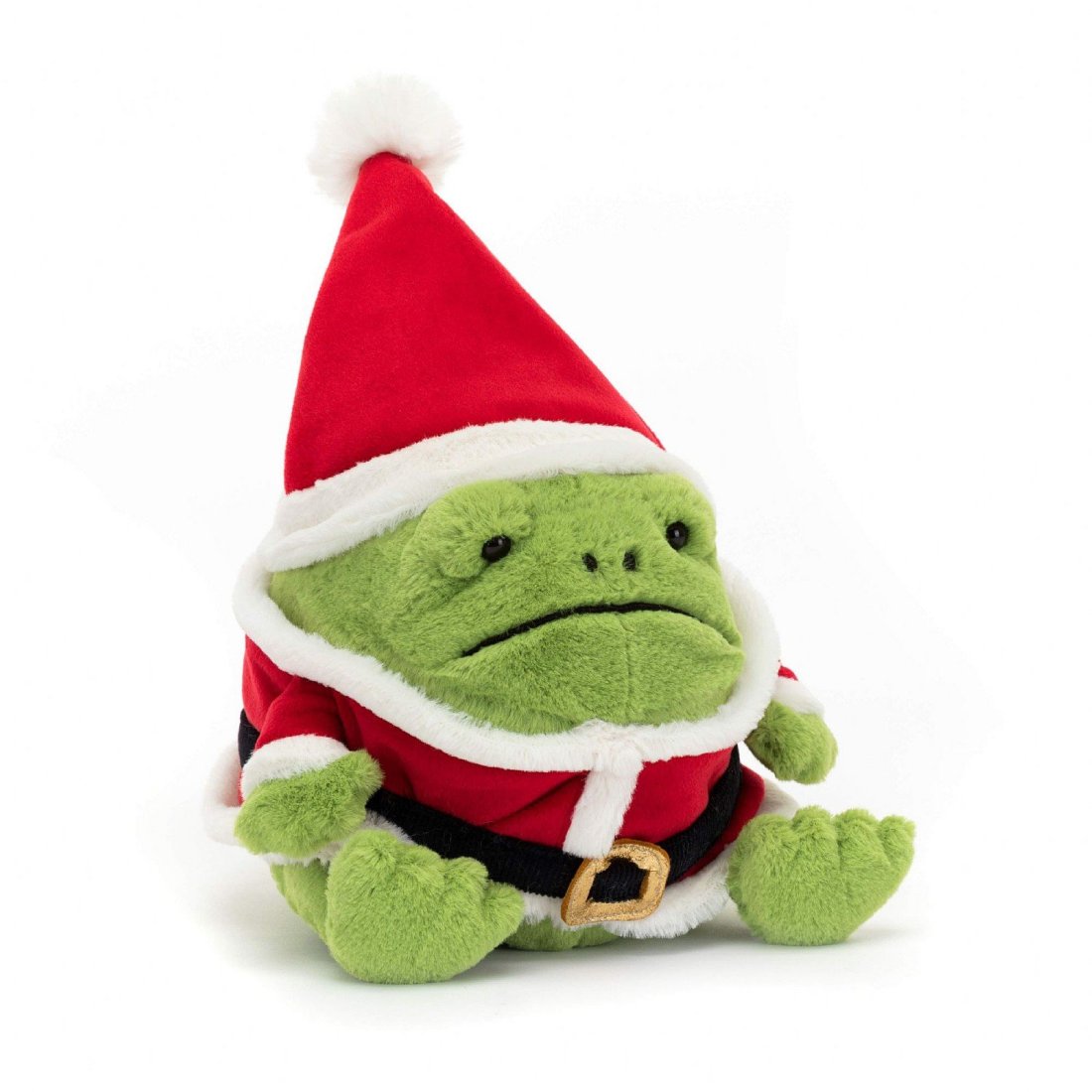 Jellycat Ricky Rainfrog Santa Vorderseite Weihnachtsfrosch | Kuscheltier.Boutique