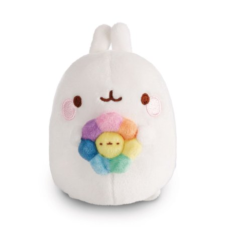 NICI Molang mit Regenbogenblume Vorderseite | Kuscheltier.Boutique