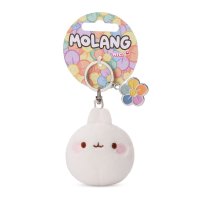 NICI Molang Anhänger mit Regenbogenblume und Etikett | Kuscheltier.Boutique