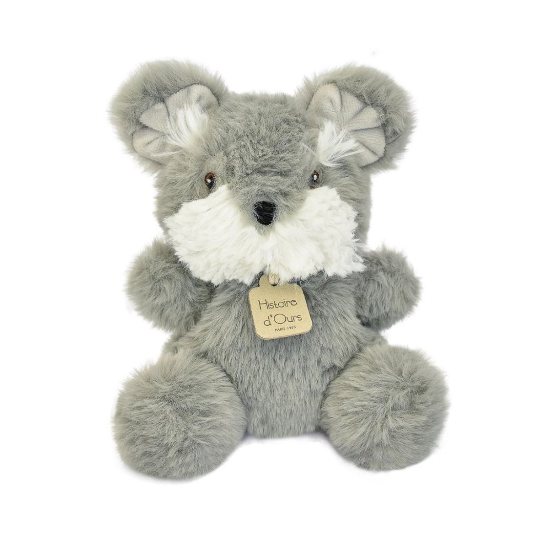 Histoire D'Ours Tierkinder: Hundewelpe grau-weiß | Kuscheltier.Boutique