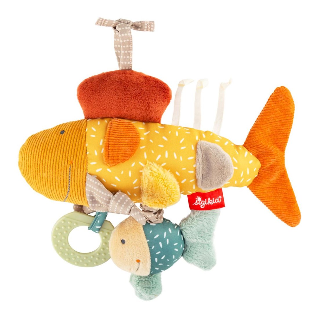 sigikid Yellow Fisch Vorderseite Aktiv-Anhänger | Kuscheltier.Boutique