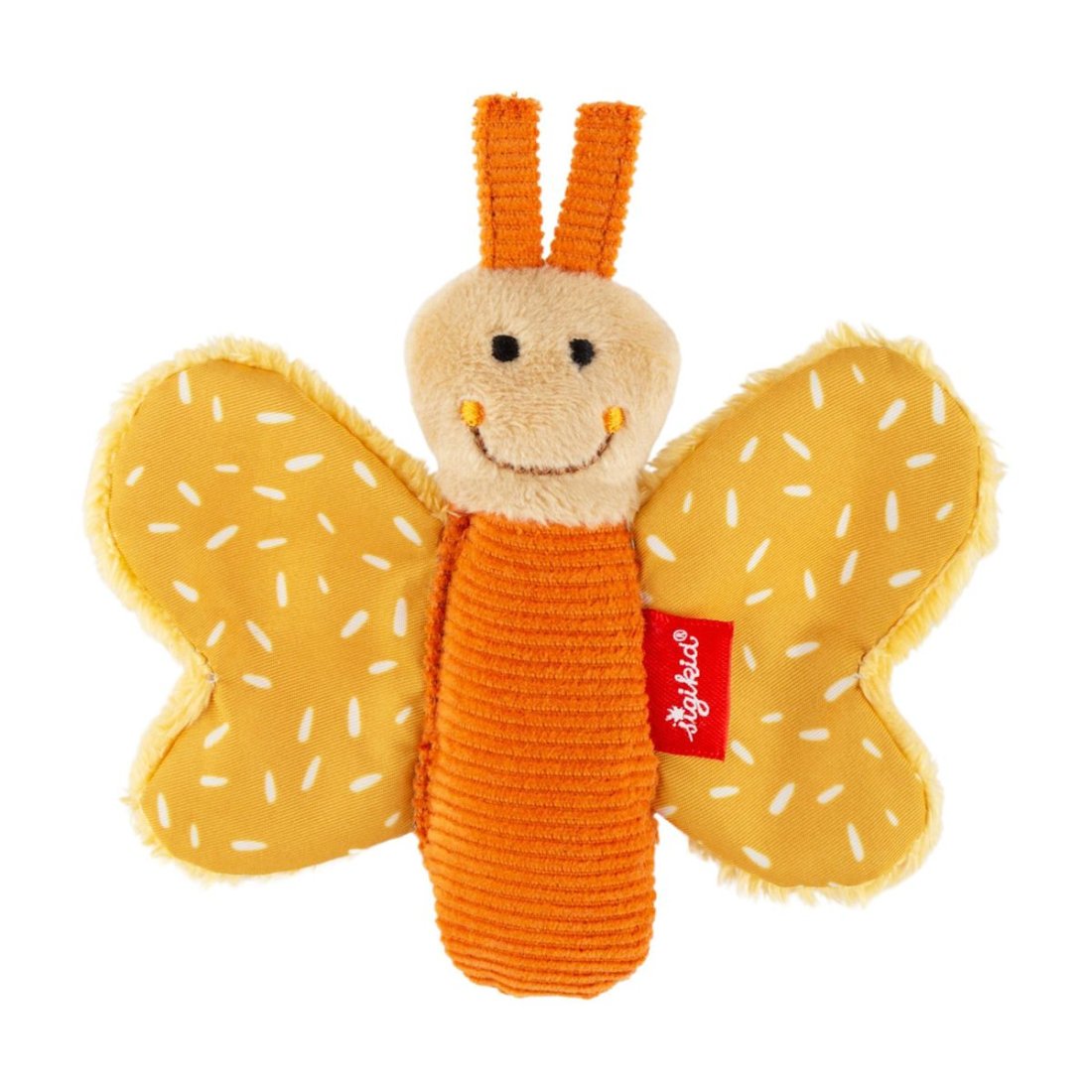 sigikid Yellow Sunshine Schmetterling gelb Vorderseite Greifling | Kuscheltier.Boutique