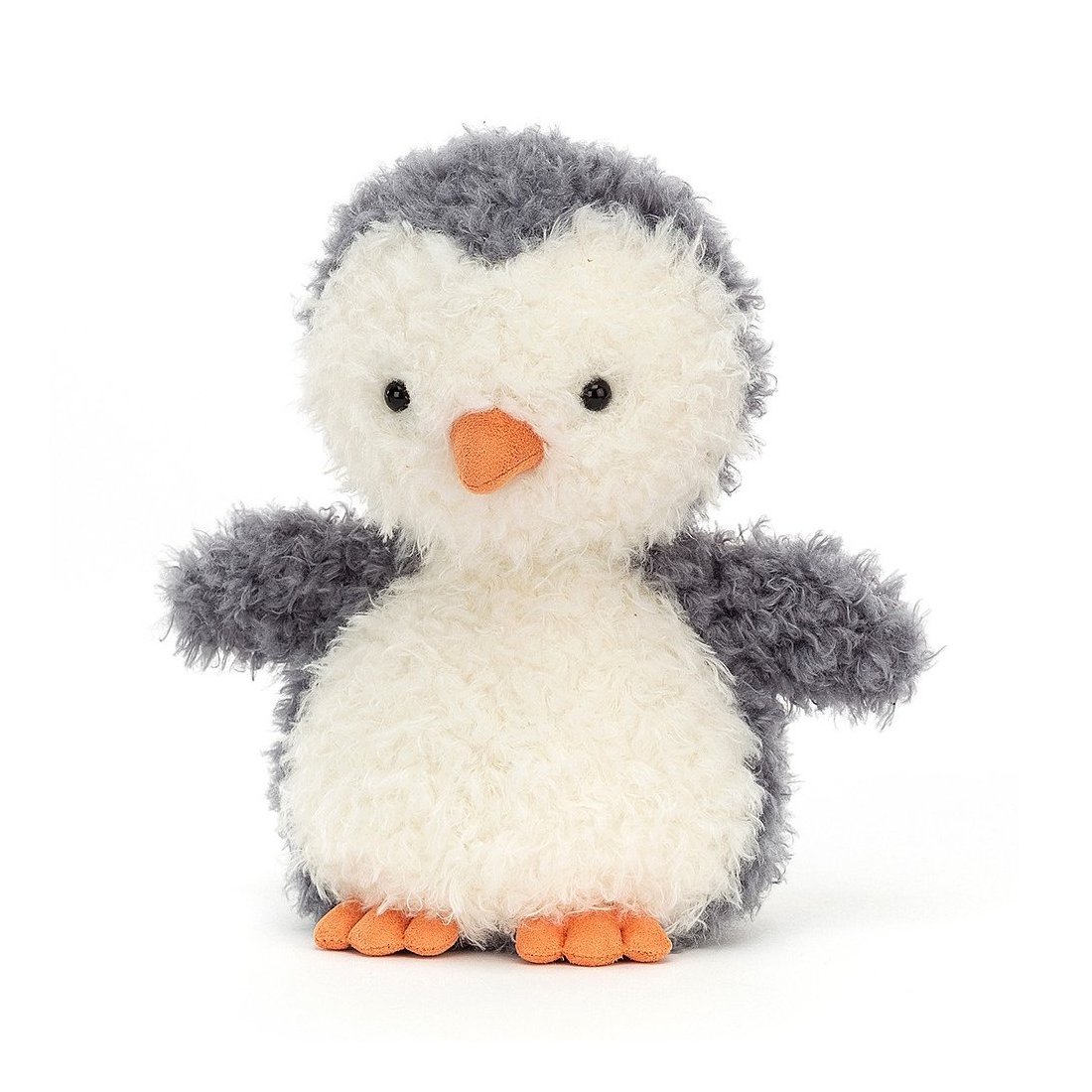 Jellycat Little Plüsch Pinguin grau-weiß Vorderseite | Kuscheltier.Boutique