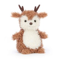 Jellycat Little Plüsch Rentier braun-weiß Vorderseite | Kuscheltier.Boutique