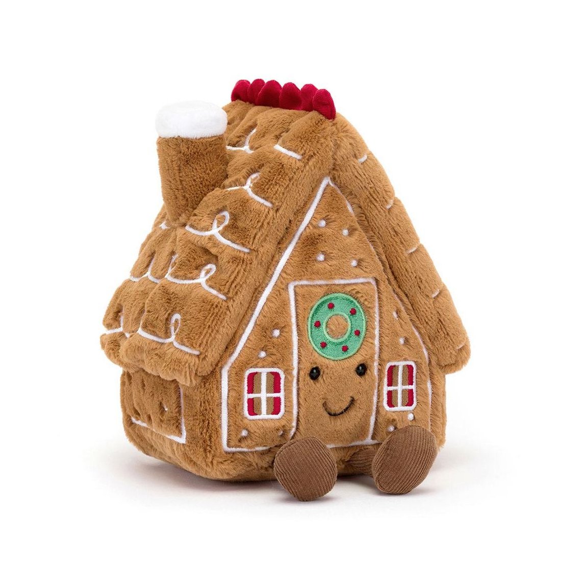 Jellycat Amuseables Gingerbread House Vorderseite Lebkuchenhaus | Kuscheltier.Boutique