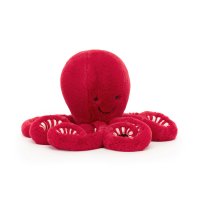 Jellycat Oktopus Krake Cranberry 22cm Vorderseite | Kuscheltier.Boutique