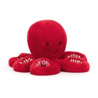 Jellycat Oktopus Krake Cranberry 47cm Vorderseite | Kuscheltier.Boutique