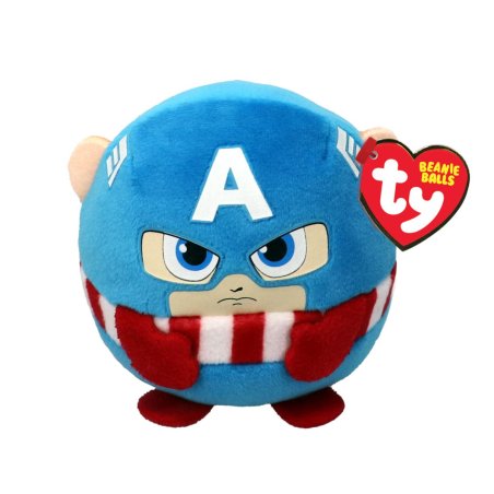 Ty Beanie Balls Marvel Captain America Puffie | Kuscheltier.Boutique