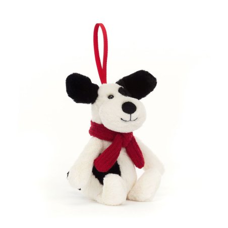 Jellycat Bashful Puppy Decoration Vorderseite Weihnachtsanhänger | Kuscheltier.Boutique