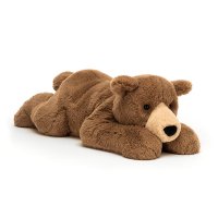 Jellycat Teddy Bär Woody Bear liegend Vorderseite | Kuscheltier.Boutique