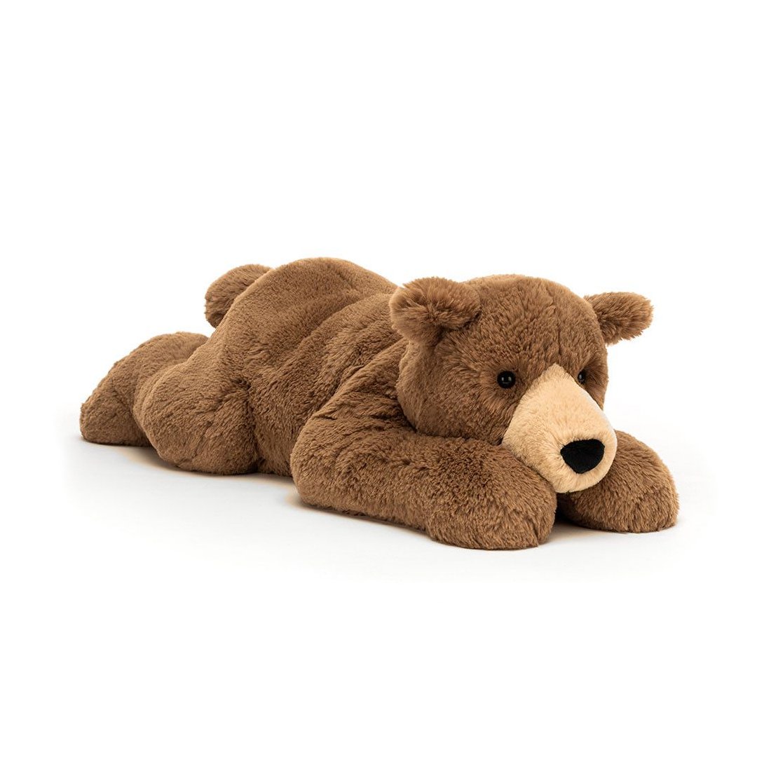 Jellycat Teddy Bär Woody Bear liegend Vorderseite | Kuscheltier.Boutique