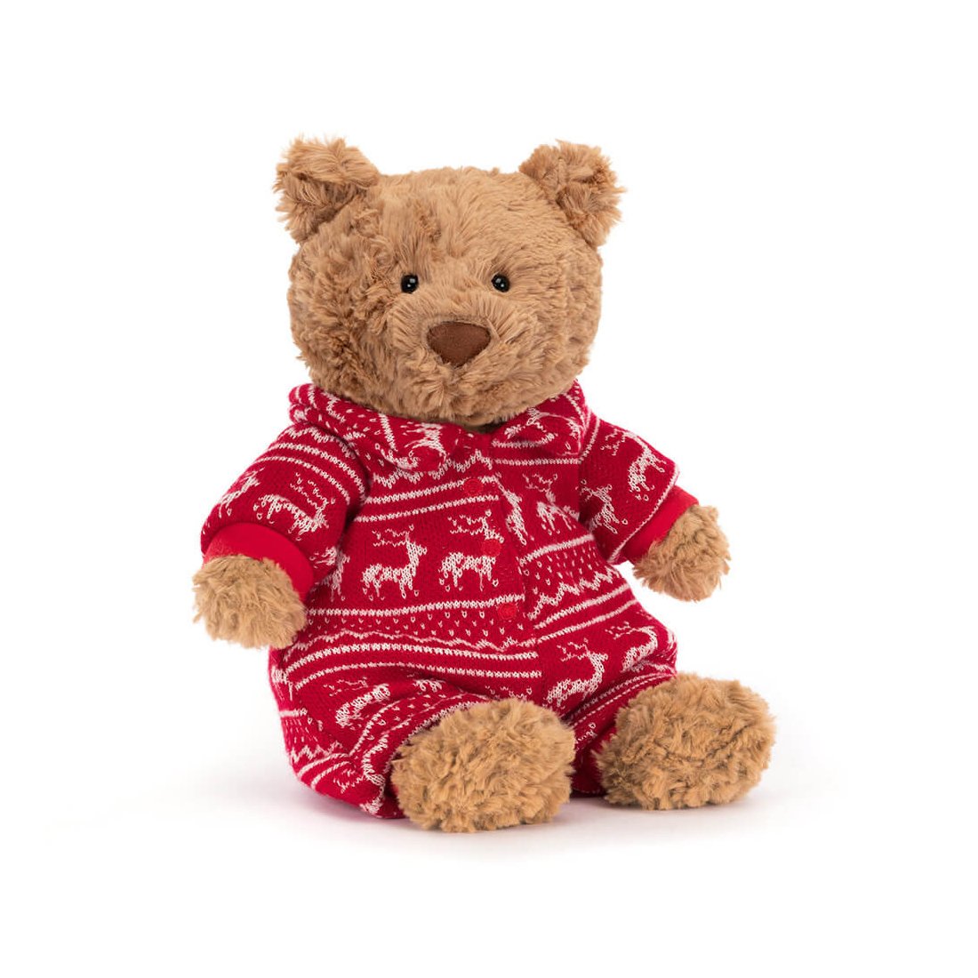 Jellycat Teddy Bär Bartholomew Bear Winter Pyjamas Vorderseite | Kuscheltier.Boutique