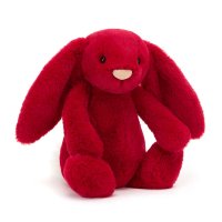 Jellycat Hase Bashful Luxe Bunny Scarlett klein Vorderseite | Kuscheltier.Boutique