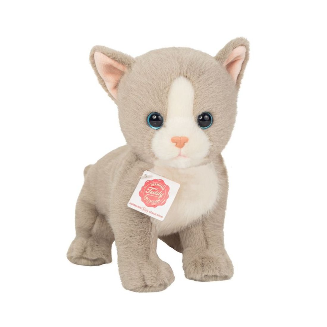 Hermann TEDDY Babykatze grau stehend | Kuscheltier.Boutique