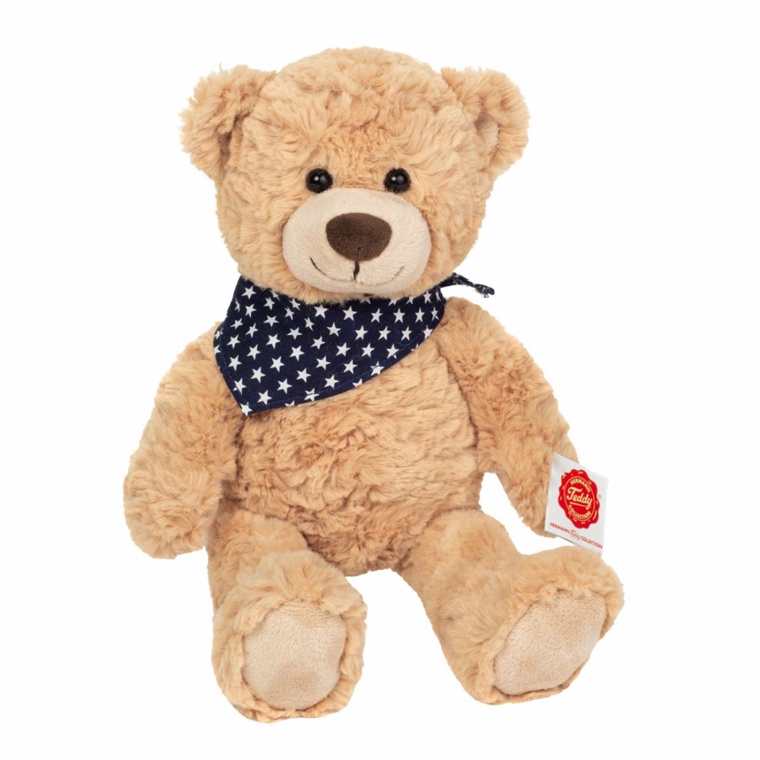 Hermann TEDDY Teddy Bär sand mit Halstuch 30cm | Kuscheltier.Boutique