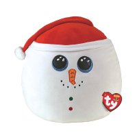 Ty Squish-a-Boos Schneemann Flurry 20cm mit Mütze | Kuscheltier.Boutique