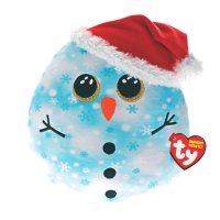 Ty Squish-a-Boos Plüschkissen Schneemann Fleck, 35cm | Kuscheltier.Boutique