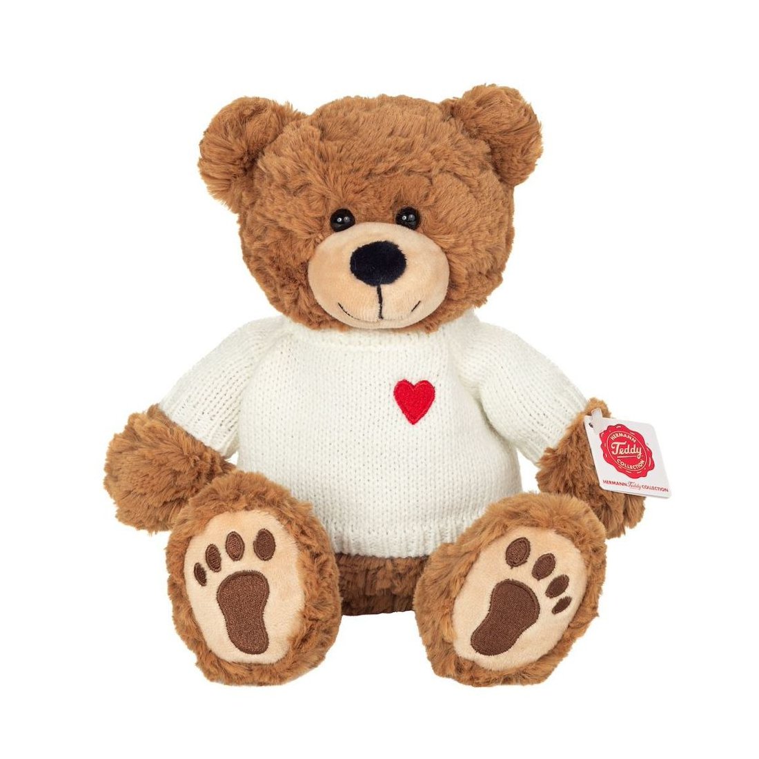 Hermann TEDDY Teddy Bär Percy mit Pullover Vorderseite | Kuscheltier.Boutique