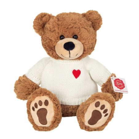 Hermann TEDDY Teddy Bär Percy mit Pullover Vorderseite | Kuscheltier.Boutique