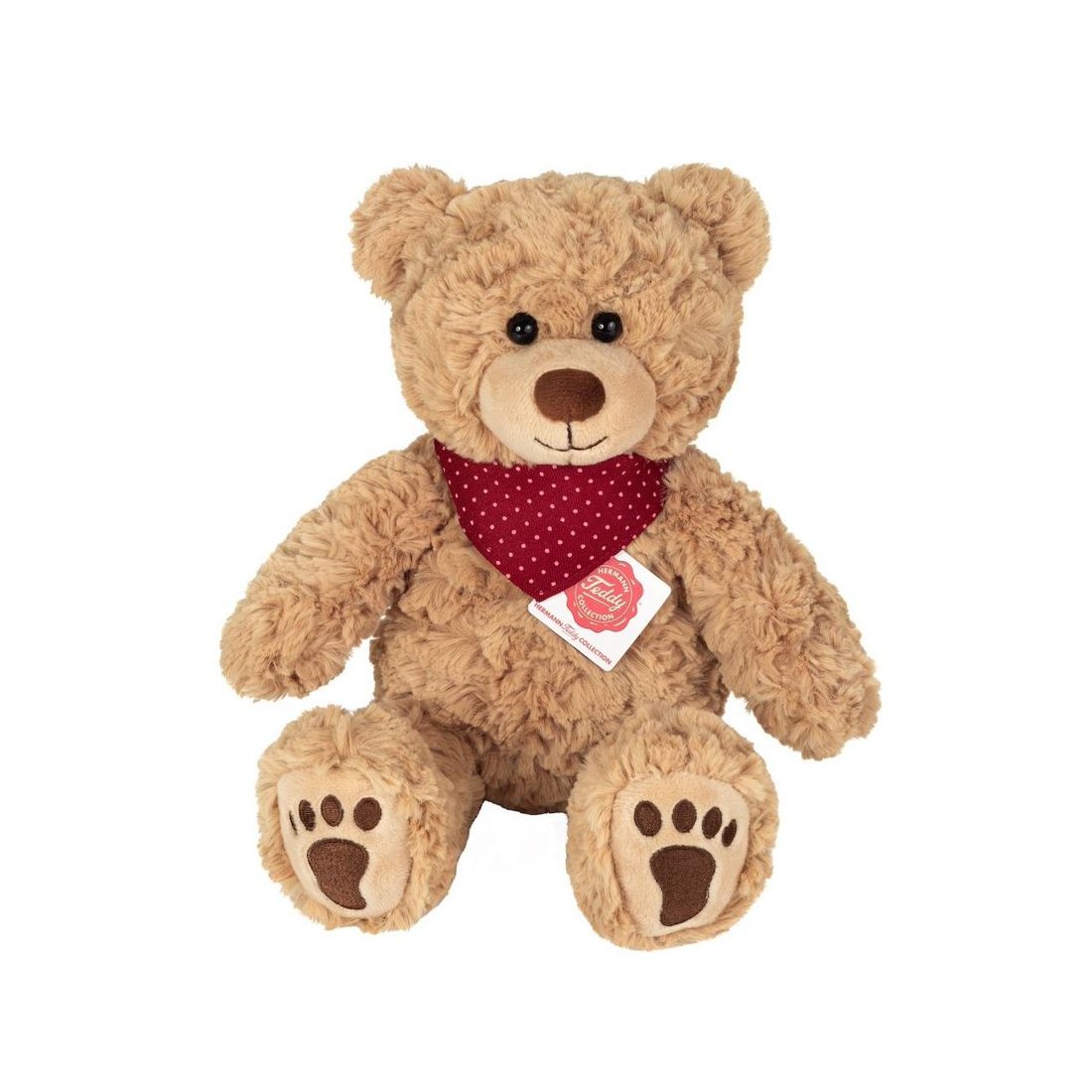 Hermann TEDDY Teddy Bär Curtis mit Halstuch Vorderseite | Kuscheltier.Boutique