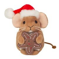 Hermann TEDDY Weihnachtsmaus mit Keks Vorderseite | Kuscheltier.Boutique