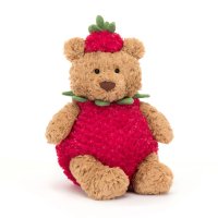 Jellycat Teddy Bär Bartholomew Bear Strawberry Vorderseite | Kuscheltier.Boutique