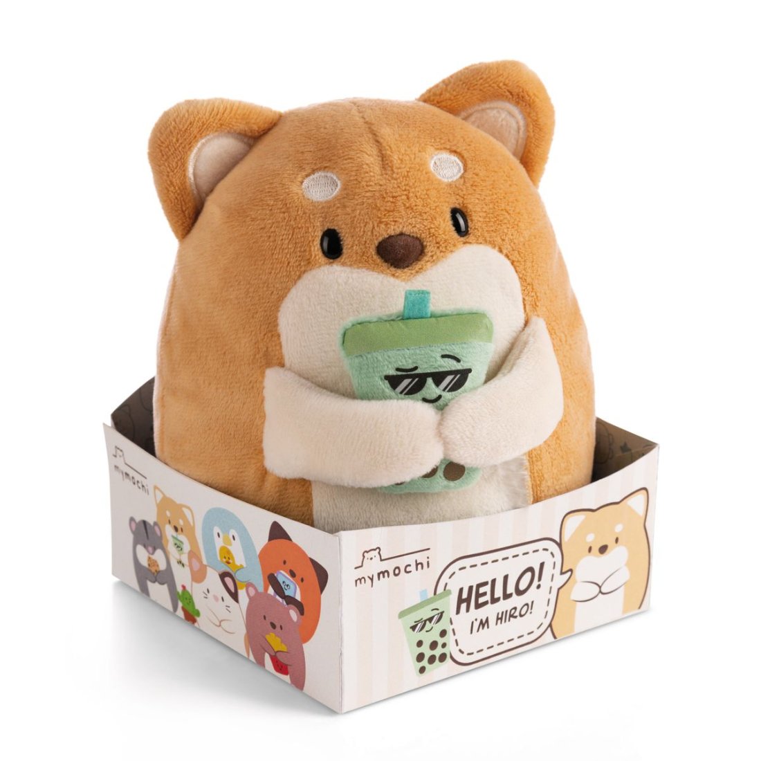 NICI mymochi Geschenkbox Hund Hiro mit Bubble Tea | Kuscheltier.Boutique