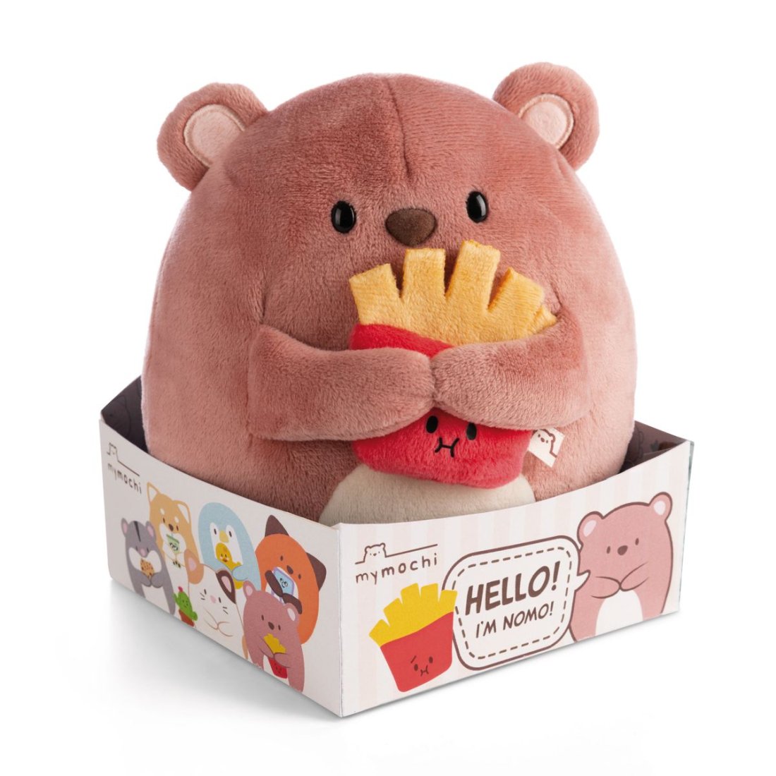 NICI mymochi Geschenkbox Bär Nomo mit Pommes | Kuscheltier.Boutique